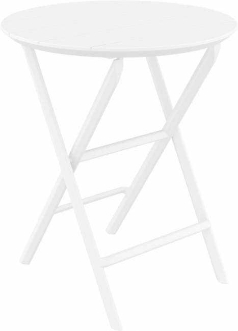 Стол пластиковый складной Helen Folding Table Ø60 белый Ø600х740 мм