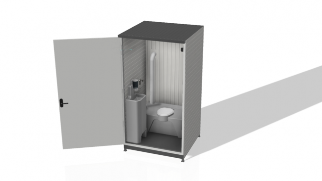Мобильная туалетная кабина «Север», цвет – белый