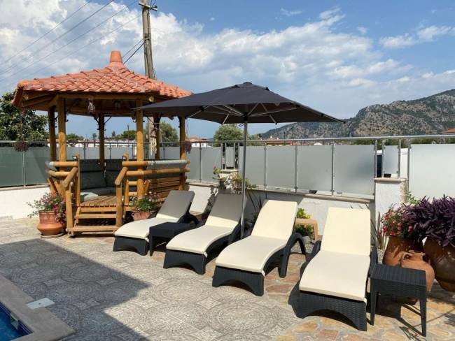 Шезлонг пластиковый с матрасом GS 1009 (Fiji) антрацит, слоновая кость 1870x730x340 мм